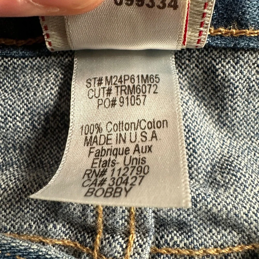 True Religion‎ Jeans Mens 31 Bobby Straight Leg Light Blue Wash Made In USA